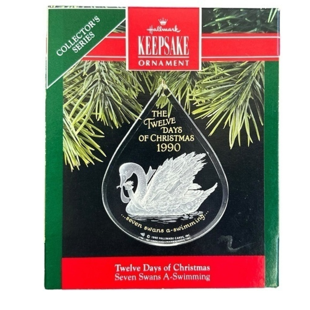 Hallmark Ornament The Twelve Days Of‎ Christmas 1990 Seven Swans A Swimming